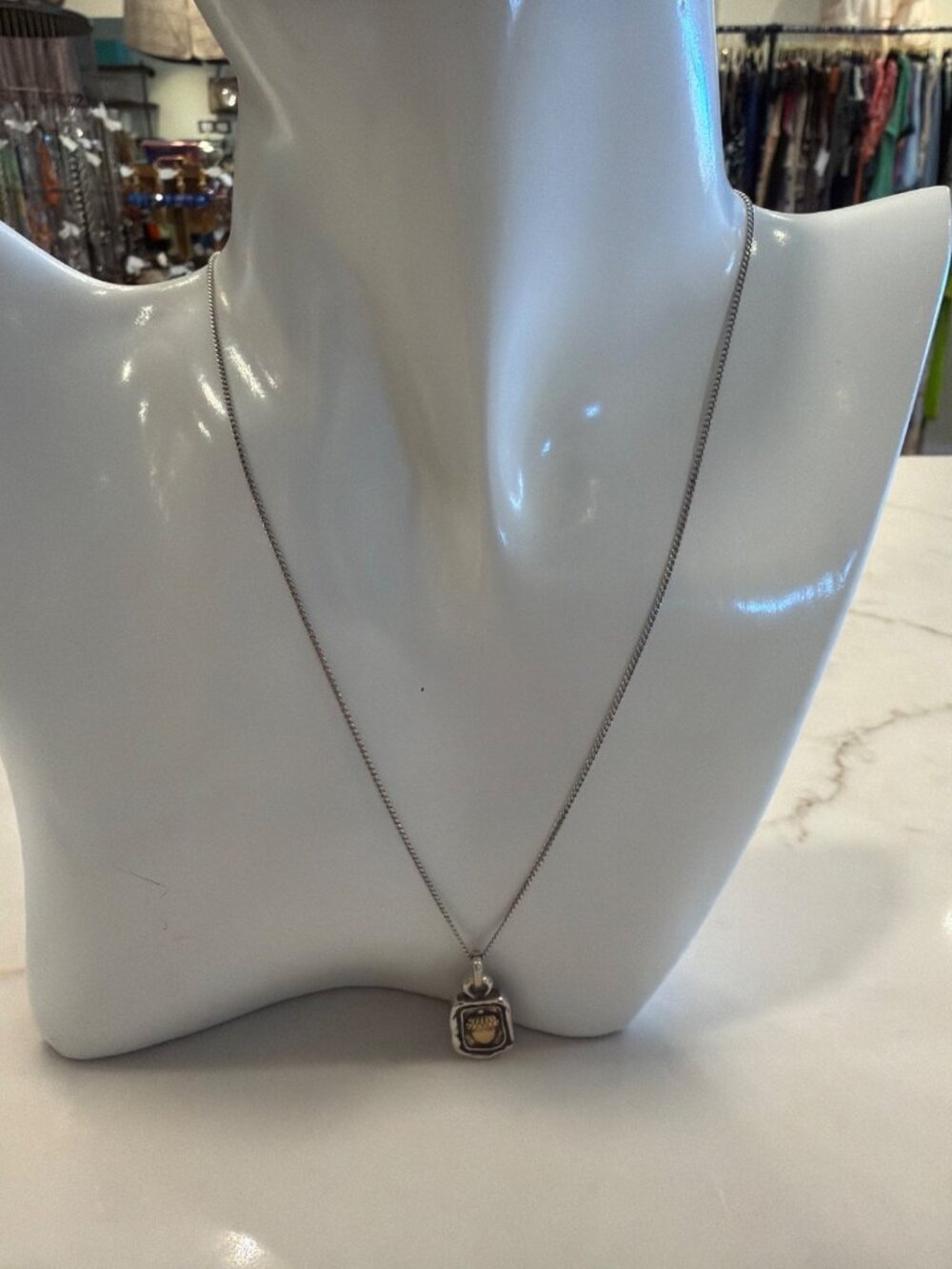 Brighton Ferrara Acorn Heart Pendant Necklace Silver One Size